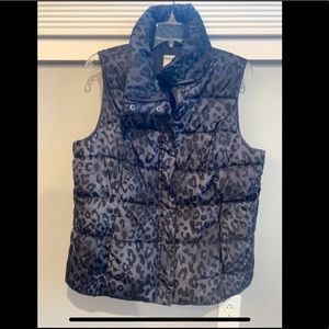 Old Navy Leopard Puffer Vest